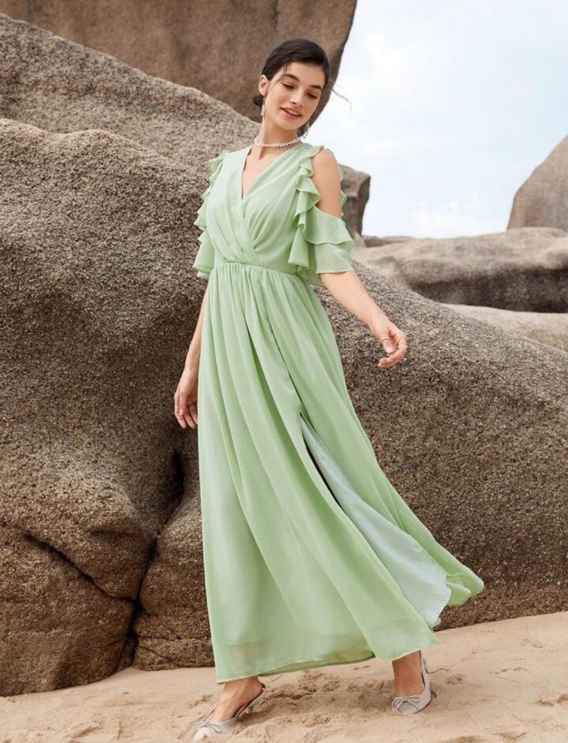 Pastel green outlet maxi dress