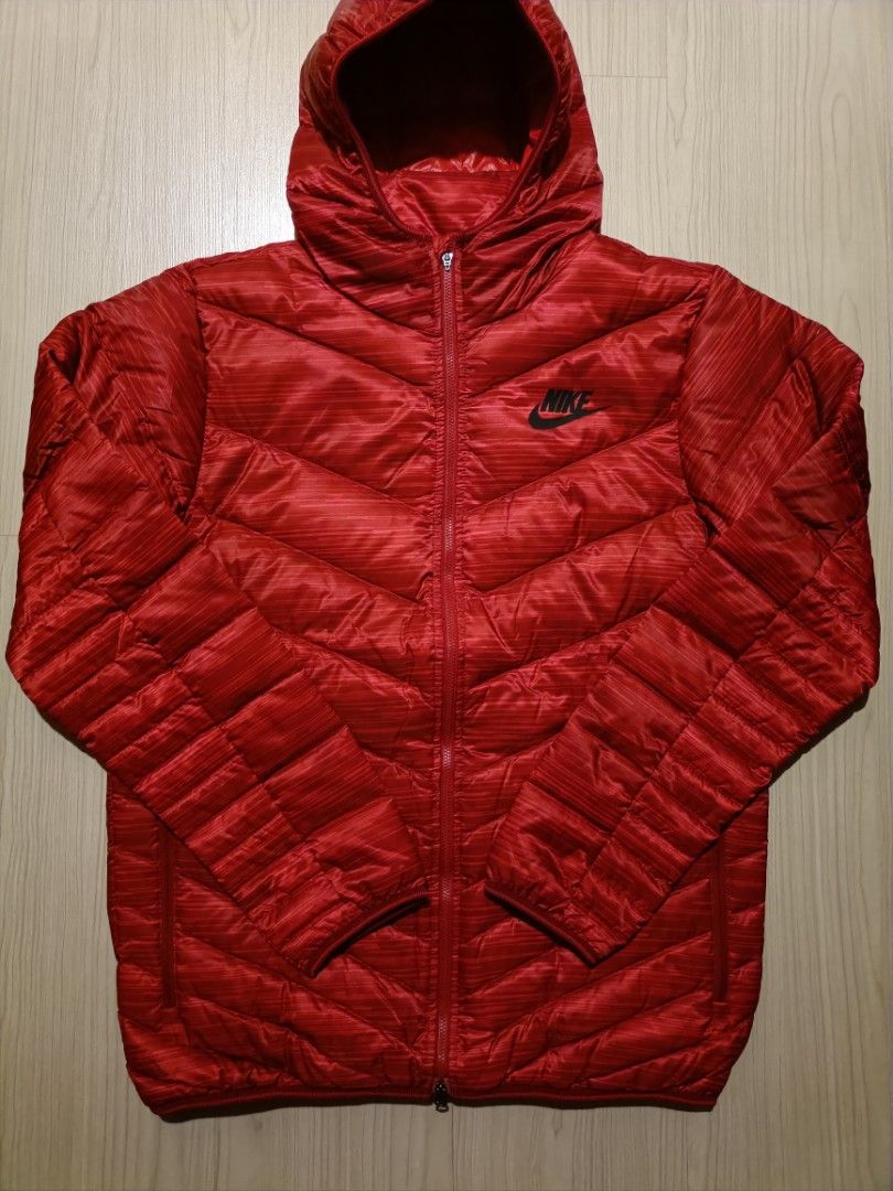 Red nike online winter jacket