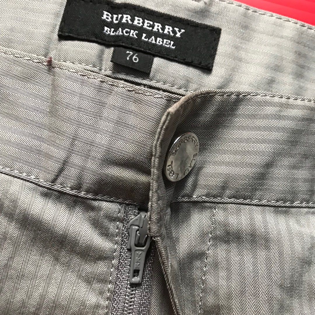 Burberry Black Label Silver Light trouser Pants With Novacheck pattern Inside Size 76 32 Detail Measurement Diameter Waist 84 cm Length 100 cm