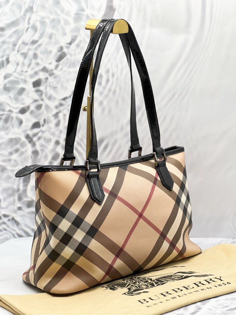 Burberry Nova Check Canvas Small Tote Bag - Consigned Designs