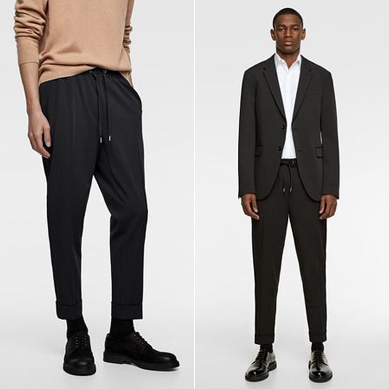 CHEAP LIKE NEW ZARA TRAVELLER JOGGING TROUSERS BLACK L Men s