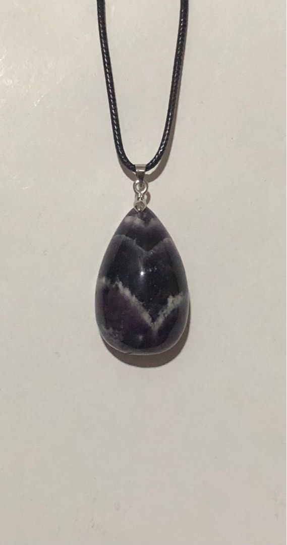 Chevron outlet amethyst pendant