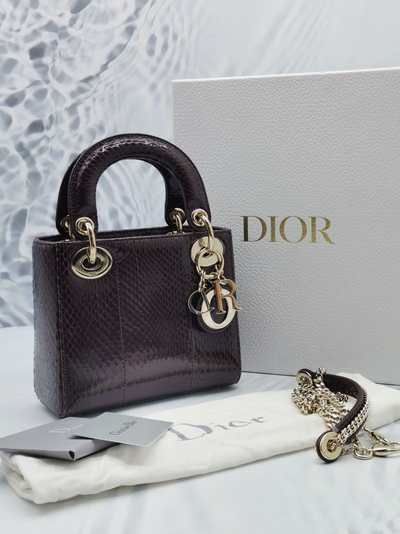 Mini lady shop dior python