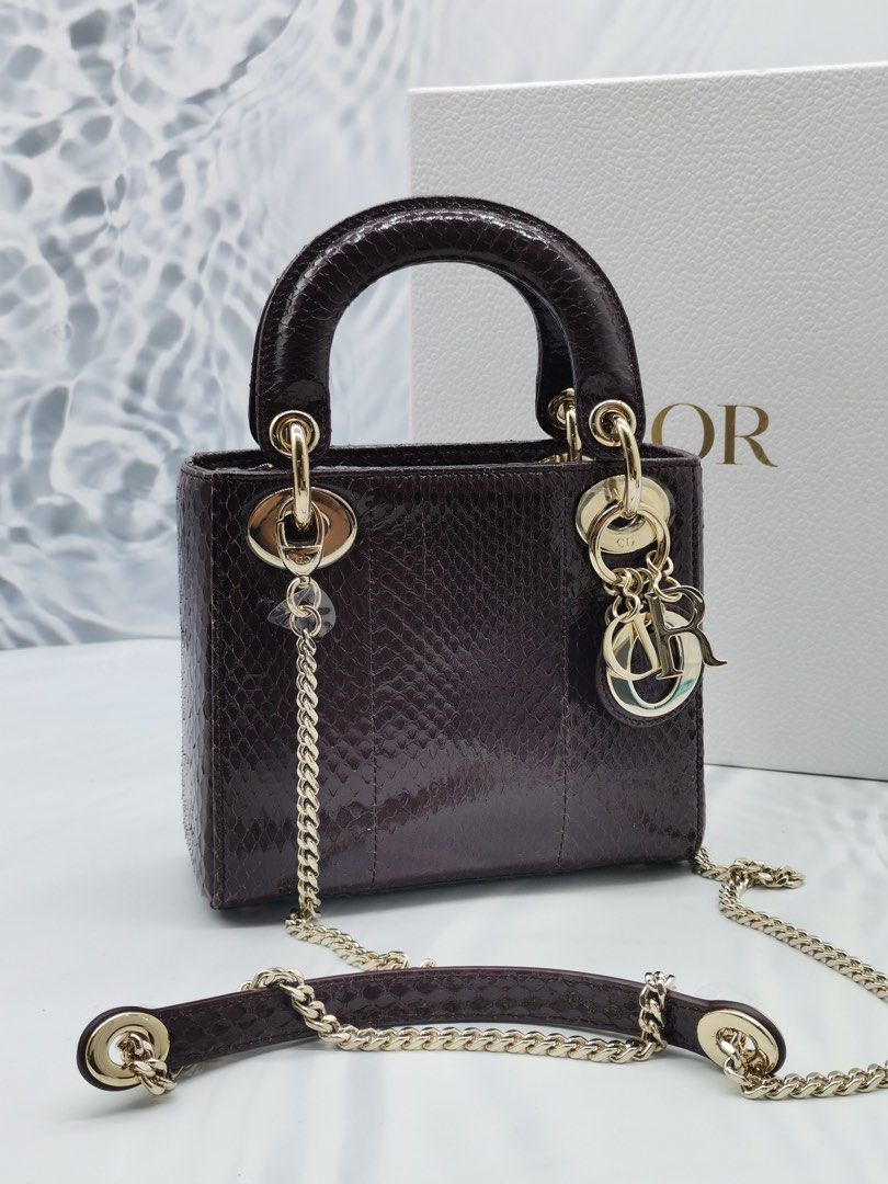 Lady dior mini python discount