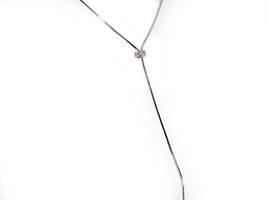 White gold lariat necklace online