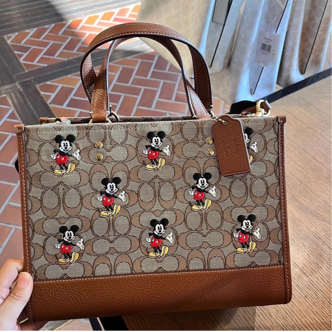 Coach mickey mouse tote cheap