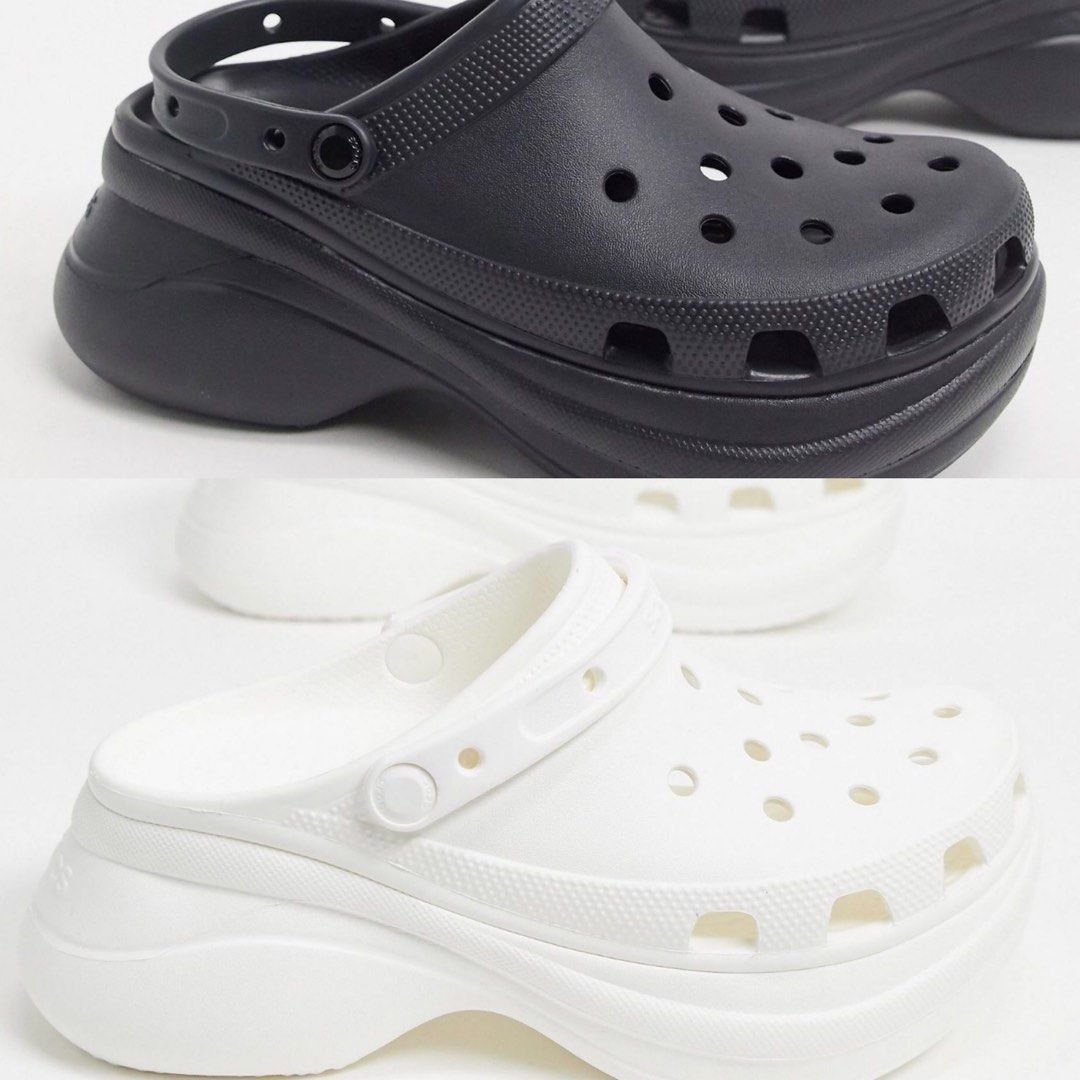 CROCS BAE Platform Clog in Black White in W8