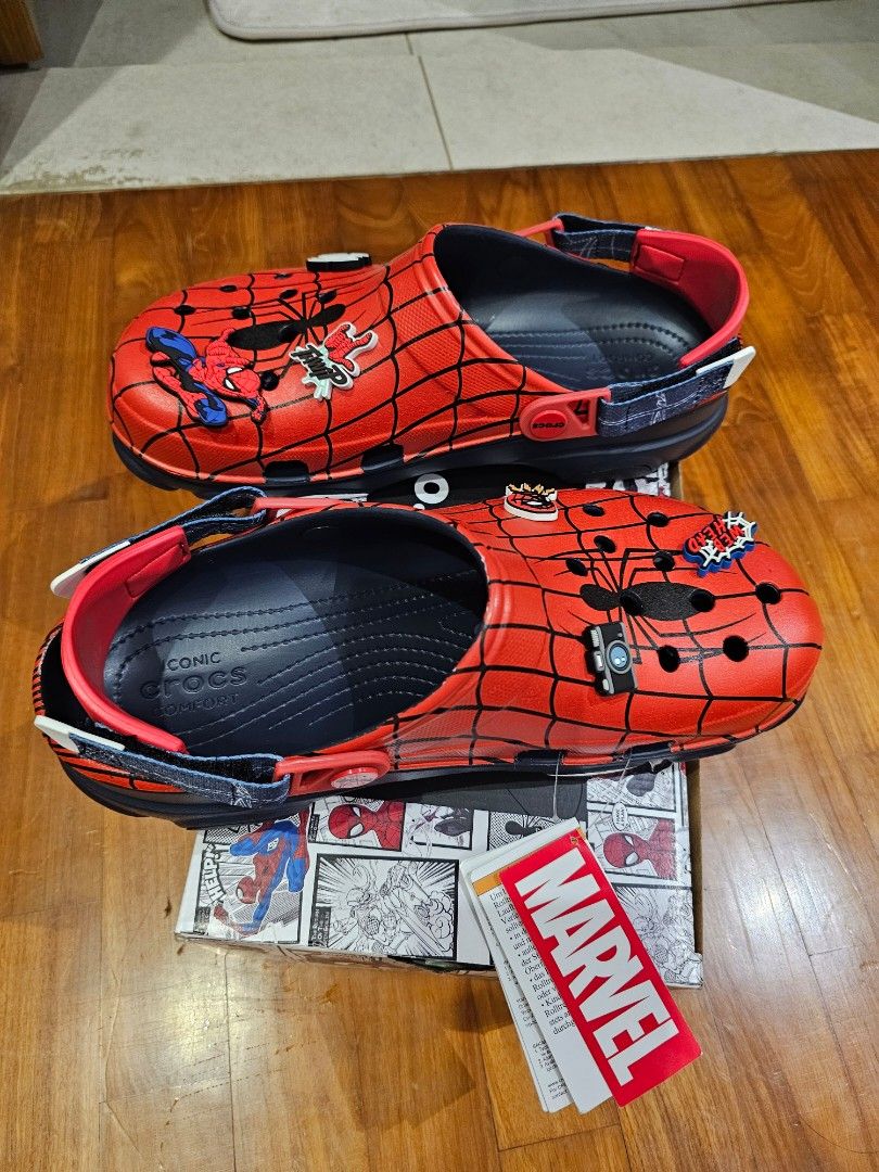 mens spiderman crocs