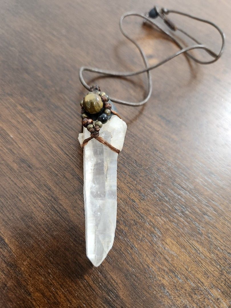 Real quartz clearance crystal necklace