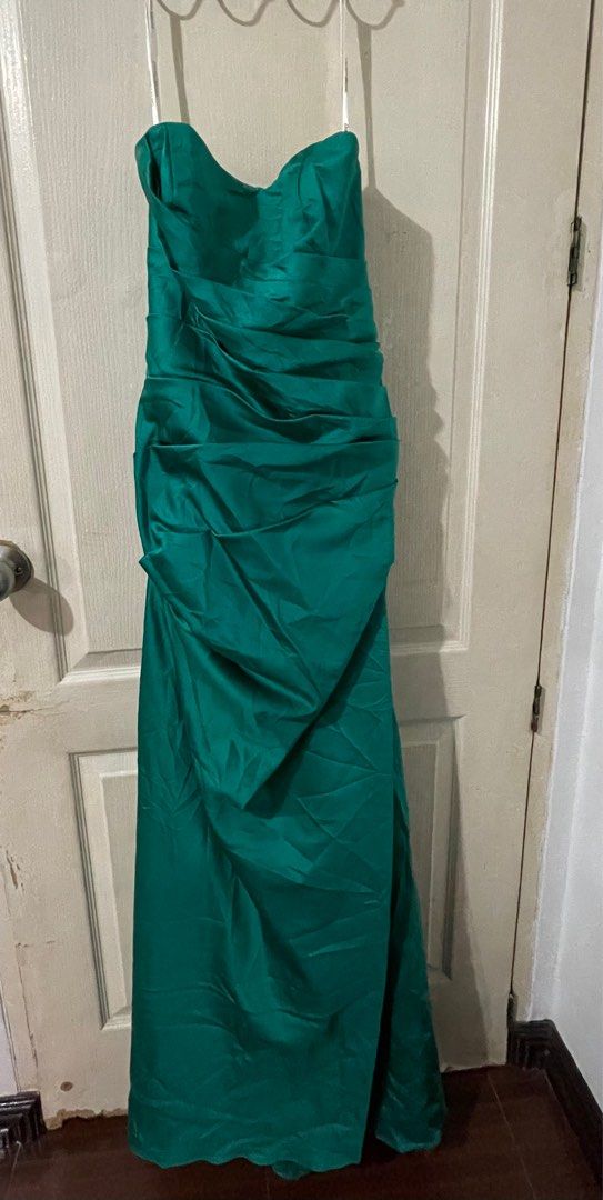 David's bridal emerald cheap green bridesmaid dresses