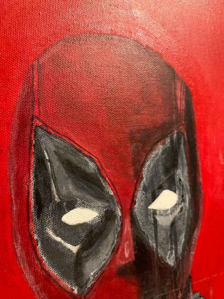 DEADPOOL ACRYLIC PAINTING CANVAS, Furniture & Home Living, Home Decor ...