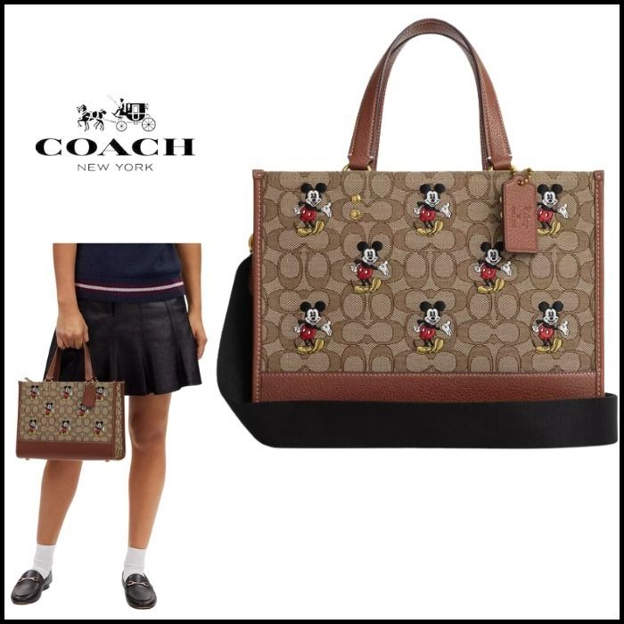 Coach Outlet Disney X Coach Dempsey Carryall In Signature Jacquard With Mickey  Mouse Print in Brown