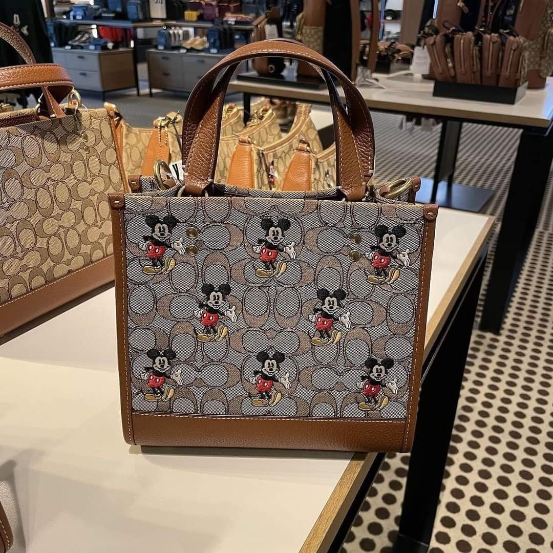 Coach mickey best sale mouse tote