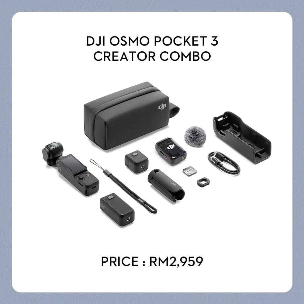 DJI Osmo Pocket 3 Creator Combo- Handheld 1-Inch CMOS & 4K/120fps, 3-Axis