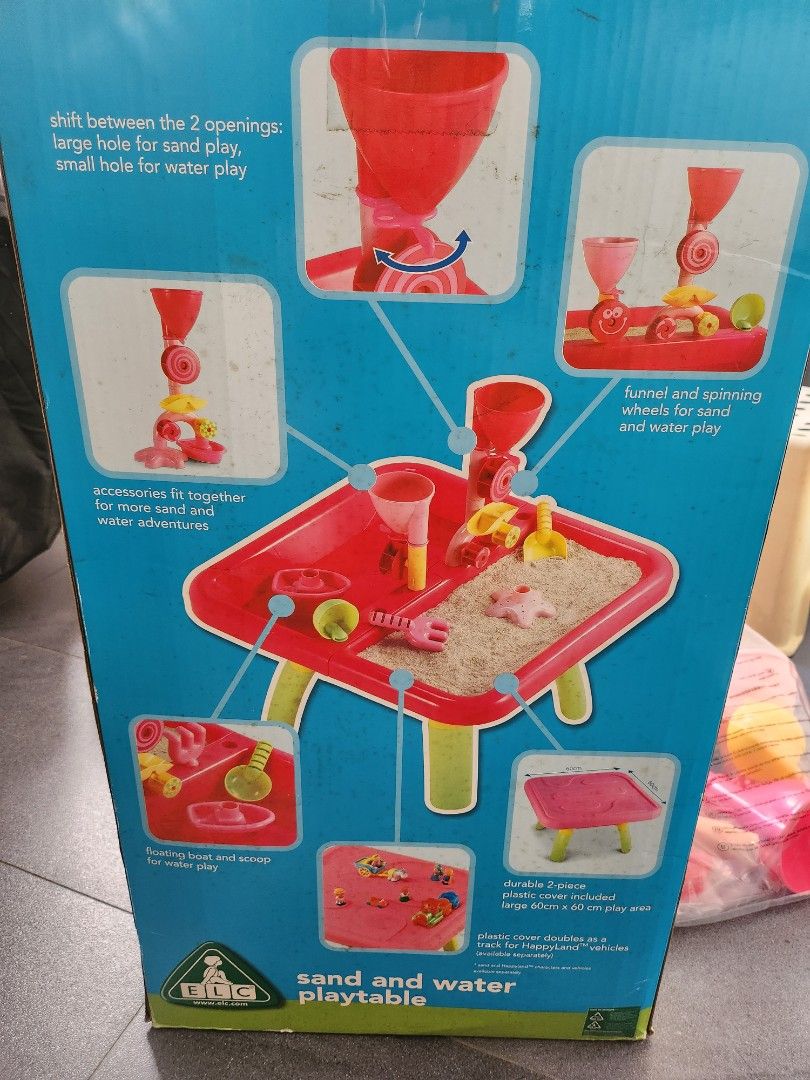 Elc sand and water discount table pink