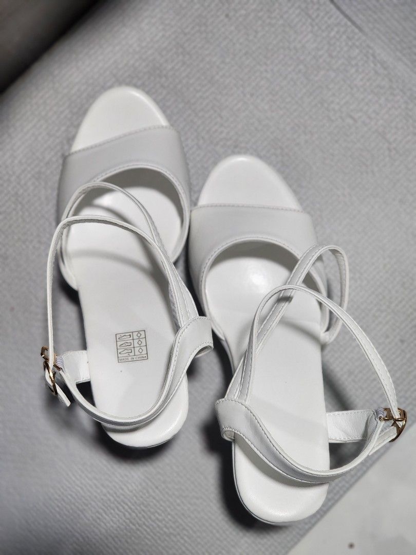 White deals rhinestone sandals