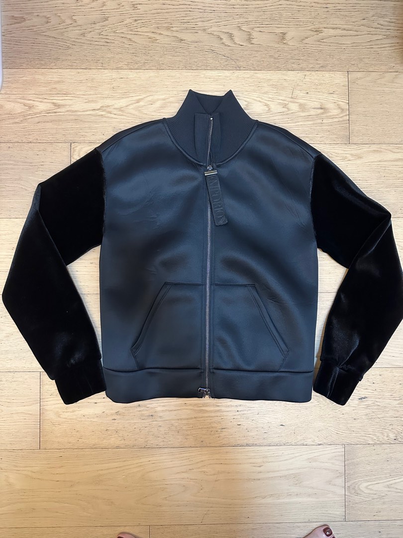 Emporio Armani women's bomber jacket 拼絲絨女裝外套, 女裝, 外套及