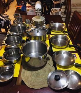 FOR SALE‼️ SALAD MASTER COOKWARE 5 STAR & KITCHEN AIDE MIXER  (10 Set Cookware Salad Master, 1 Set Pressure Cooker made in France, 1 Set Kitchen Aide Mixer)