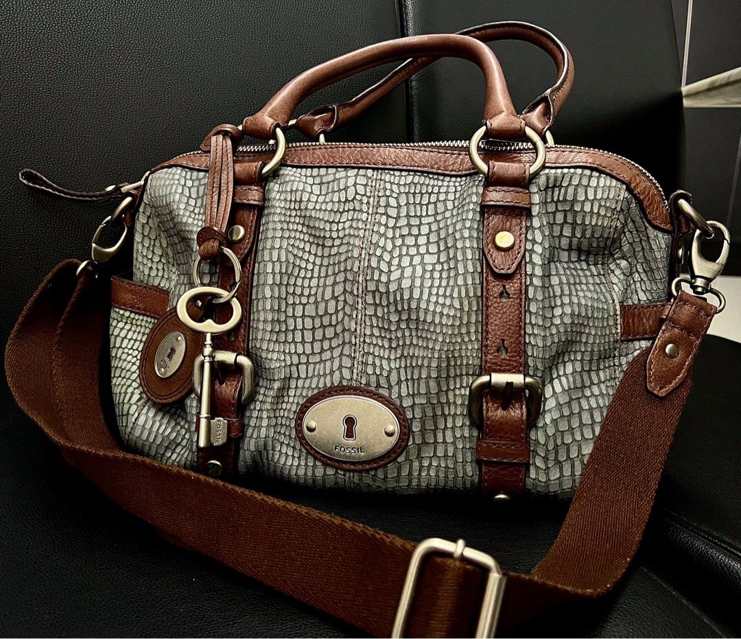 Fossil Boston stone grey Bag