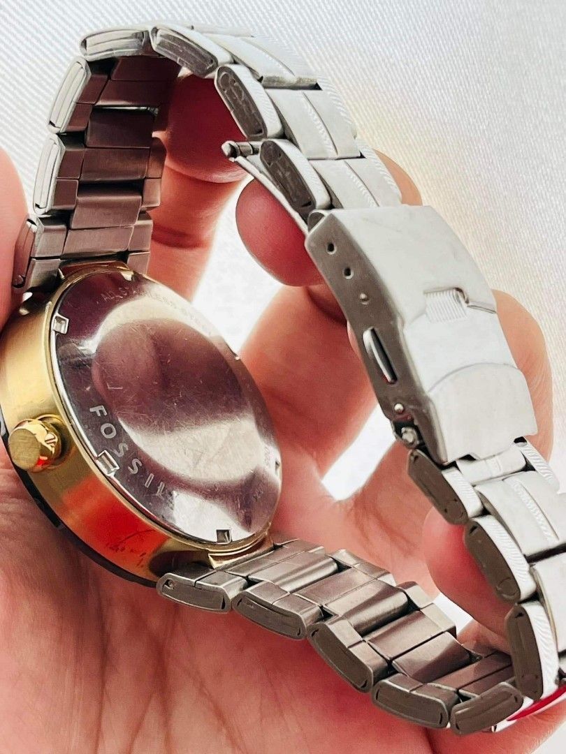 Fossil stainless steel clearance back water resistant