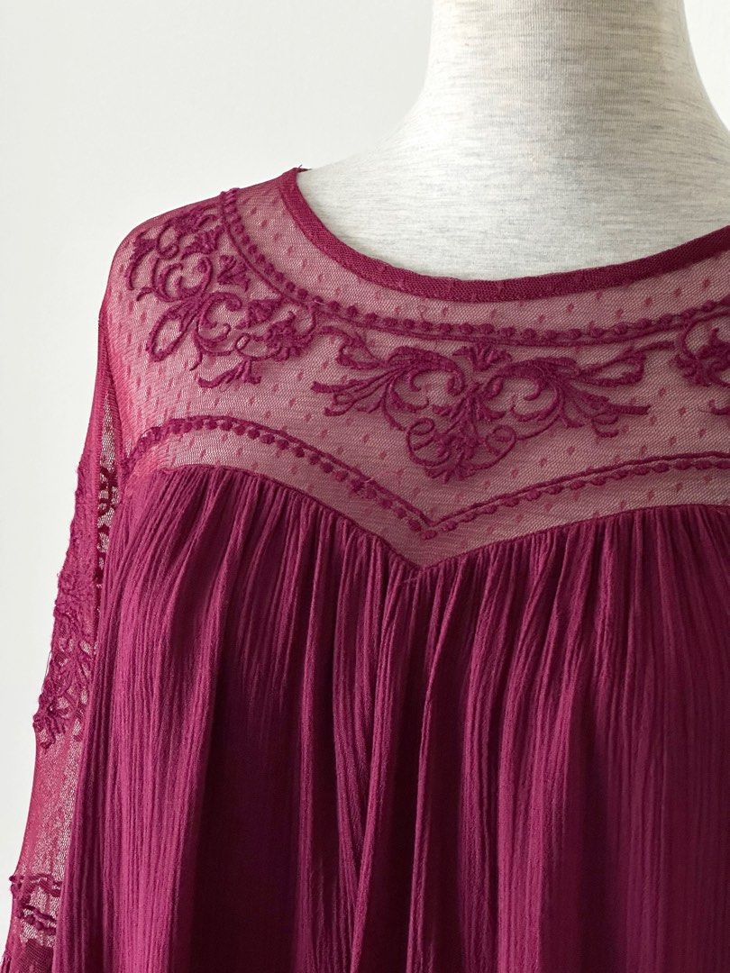 Francesca's purple lace dress new arrivals