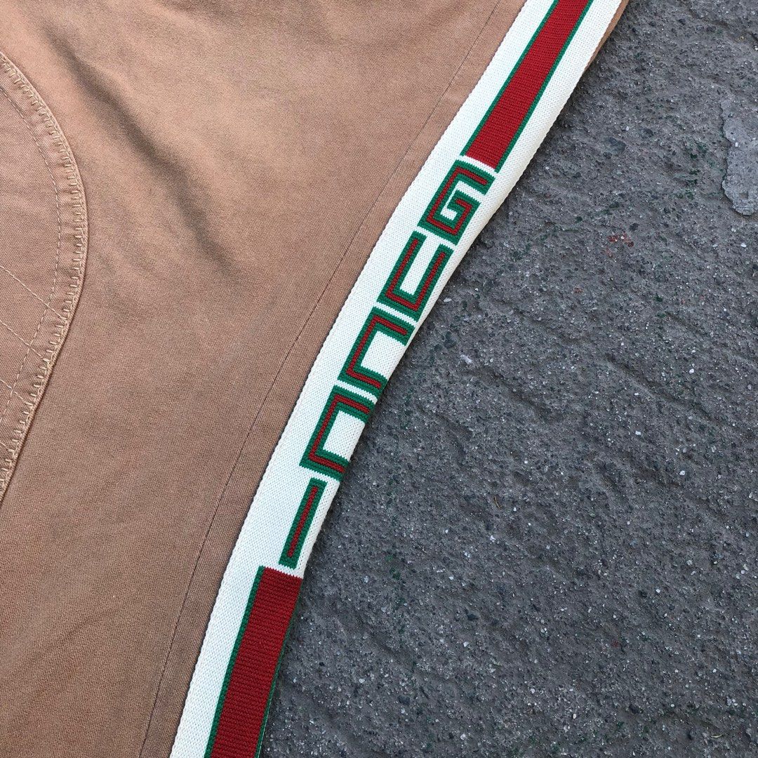 Gabardine stretch pant with gucci stripe 2025