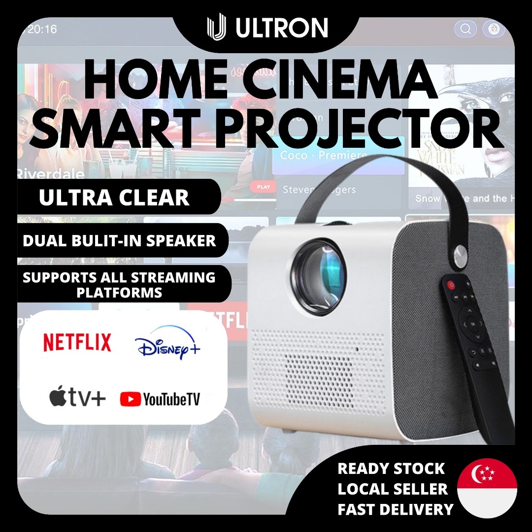 HD Smart Android Projector Wifi/Bluetooth/HDMI/USB Built in Netflix