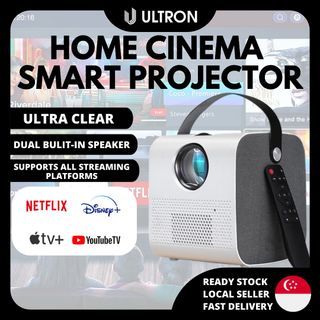 HD Smart Android Projector | Wifi/Bluetooth/HDMI/USB | Built in Netflix, Youtube, Disney Plus, Prime video, IQIYI