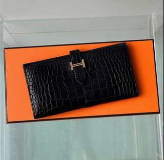 HERMÈS-Hermes Calvi Card Holder Etoupe