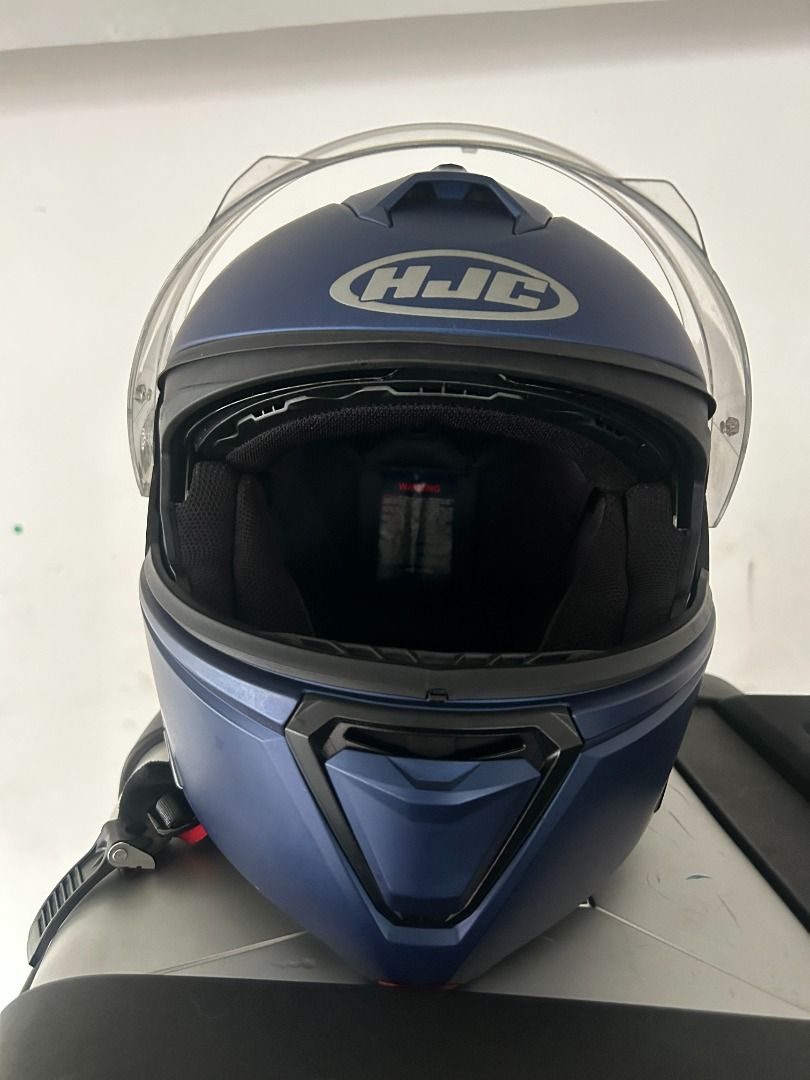 HJC I90 Semi Flat Blue Metallic Modular Helmet XL Motorcycles