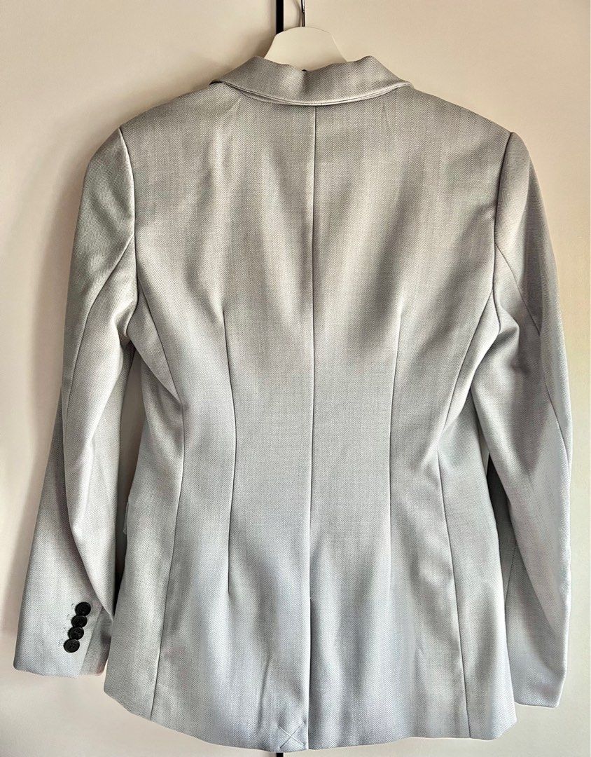 H&M grey blazer, Women's Fashion, Coats, Jackets and Outerwear on