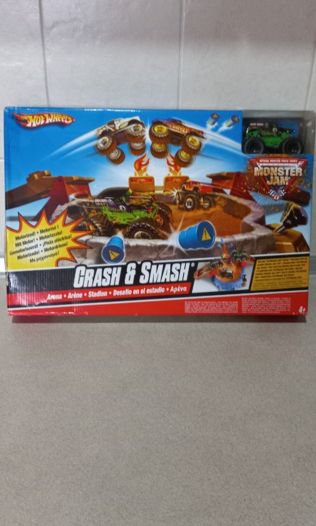 Hotwheels Crash and smash monster jam track set Hobbies Toys