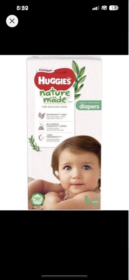 Huggies Diapers Tape L, Babies & Kids, Bathing & Changing, Diapers