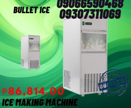 Ice Maker 7kg capacity Ice making machine (Category: Refrigerators and Freezers) located in Aroroy. Submitted by 09307311069 (Listing ID 1264148353, Image 1). Description: Product Type : IM-30 Ice production (20°C ambient temperature, 10°C water temperature : 30/24H Ice Storage :7kg Ice Cube :Bullet Cooling Method: Left and Right Ventilation Voltage Frequency : AC220V / 50Hz Input Power :240W Refrigerant /quantity :R134a/190g Product dimensions m
