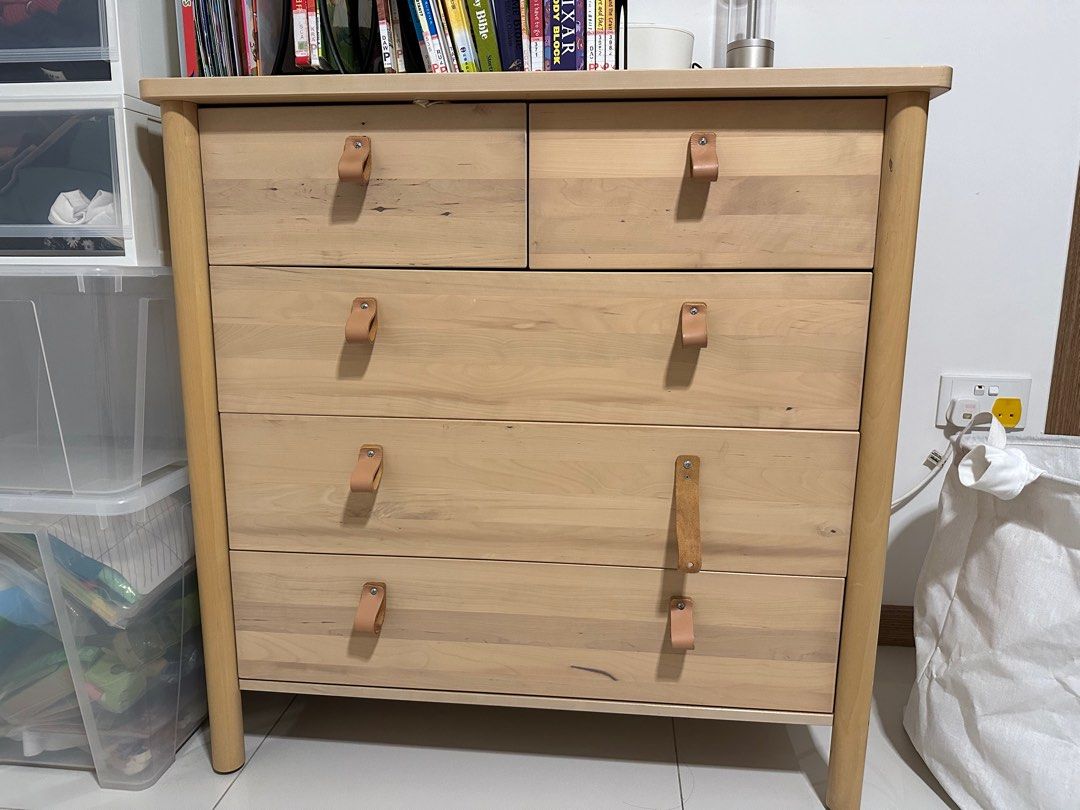 IKEA: BJORKSNAS Chest of 5 drawers, Furniture & Home Living, Furniture ...