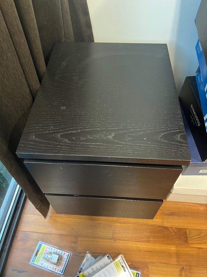 IKEA MALM Bedside Table, Furniture & Home Living, Furniture, Shelves