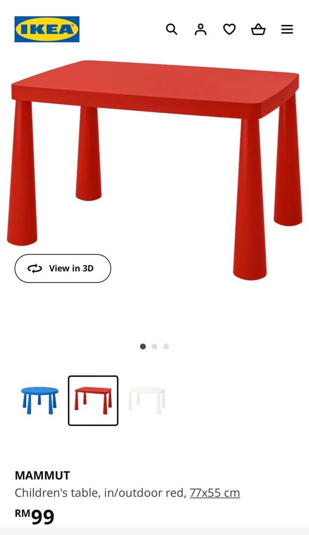 Ikea “Mammut” table top only, Furniture & Home Living, Furniture