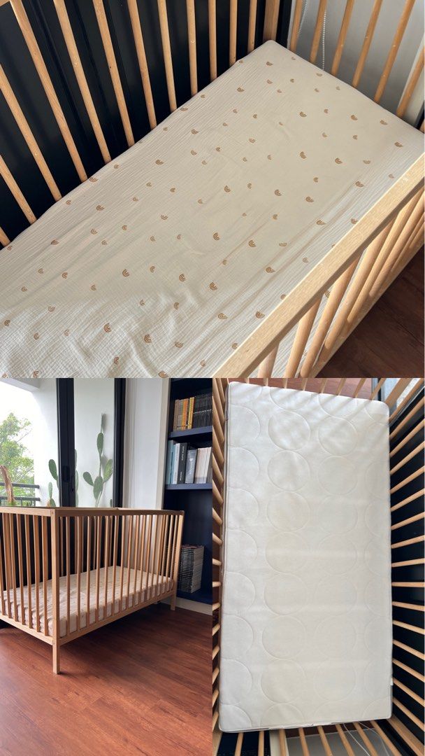 IKEA Sniglar Cot& Mattress, Babies & Kids, Baby Nursery & Kids