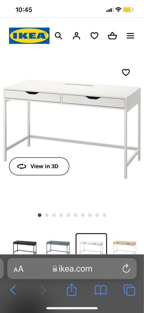 IKEA White Alex Table, Furniture & Home Living, Furniture, Tables ...