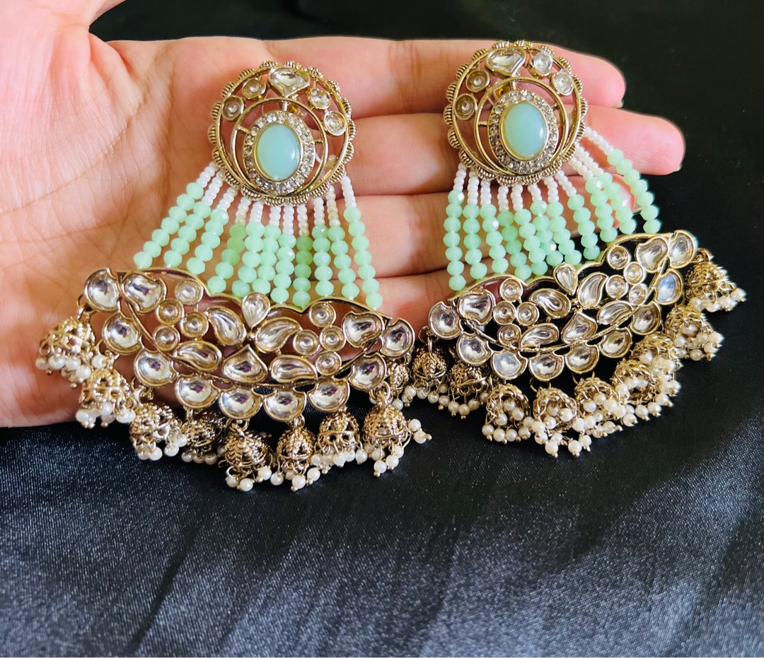 INDIAN JEWELRY, Indian Earrings, Pakistani Jewelry, Pakistani Bridal, –  jihaan clothing