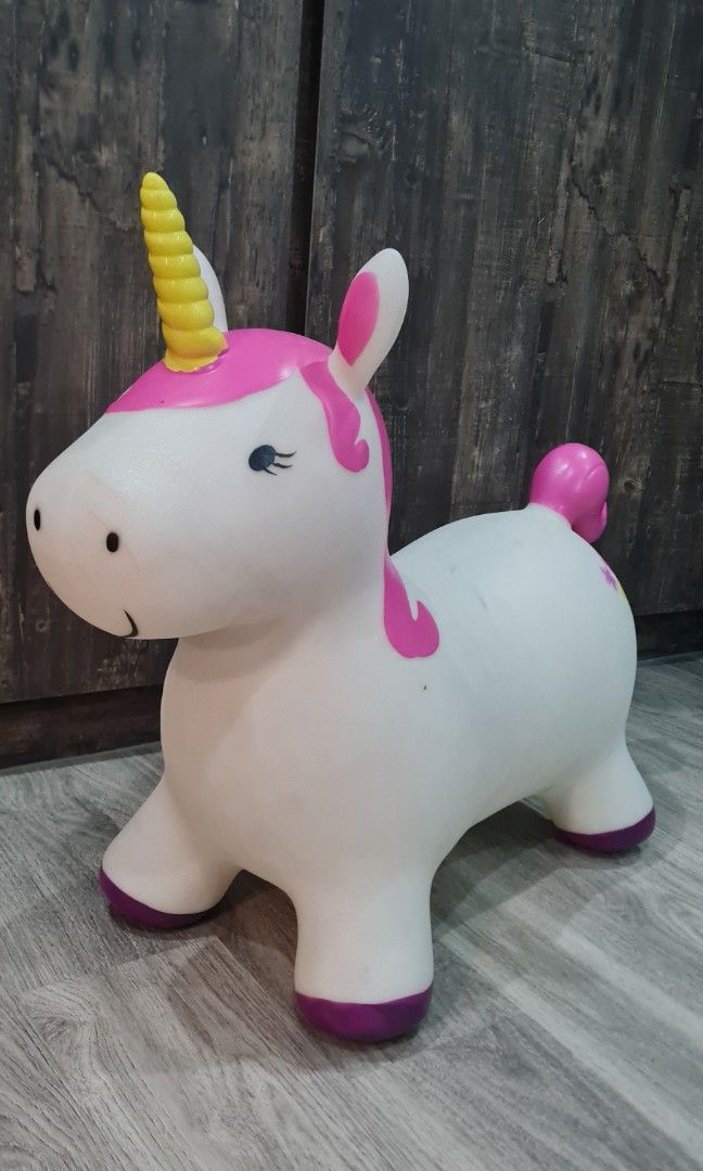 Inflatable jumping unicorn bouncy hopper toy horse cow pony rody