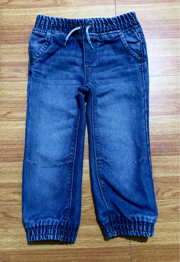 Joe fresh denim jogger pants, Babies & Kids, Babies & Kids Fashion on