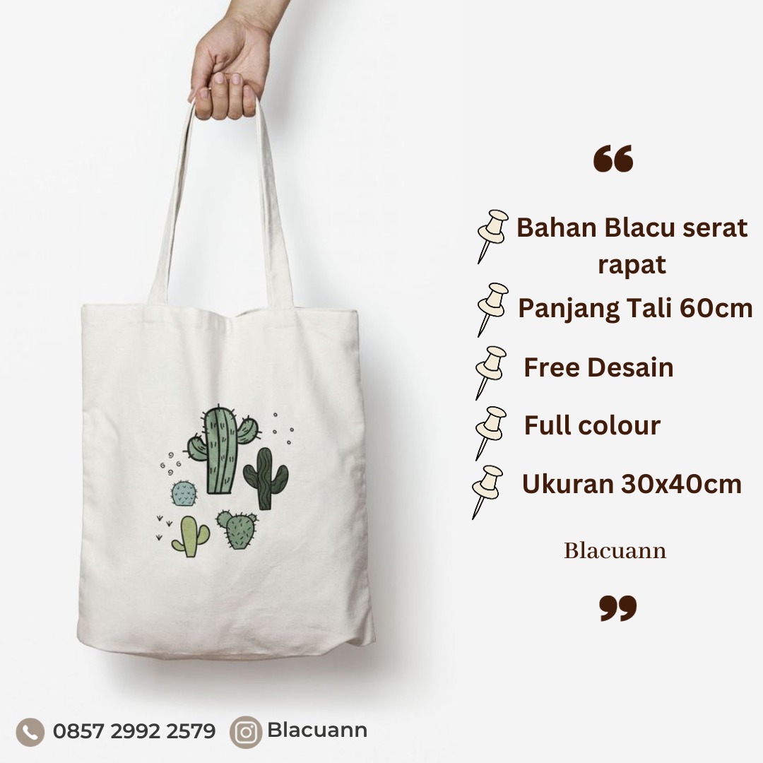 Harga tote bag blacu outlet