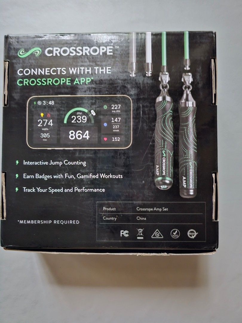 Jump rope set by CROSSROPE, Sports Equipment, Exercise & Fitness ...
