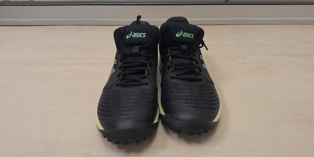Black asics field hockey turf shoes discount