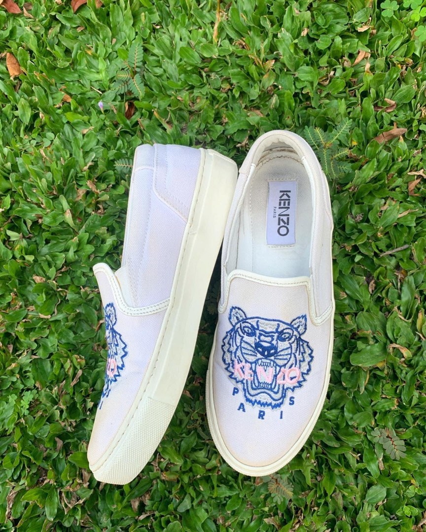 Kenzo slip on, Women's Fashion, Footwear, Sneakers on Carousell