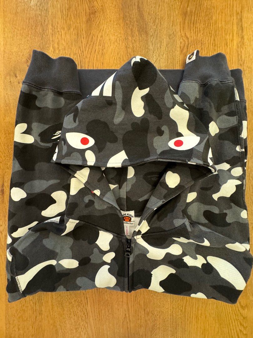 Kids Bape Camo city shark hoodie