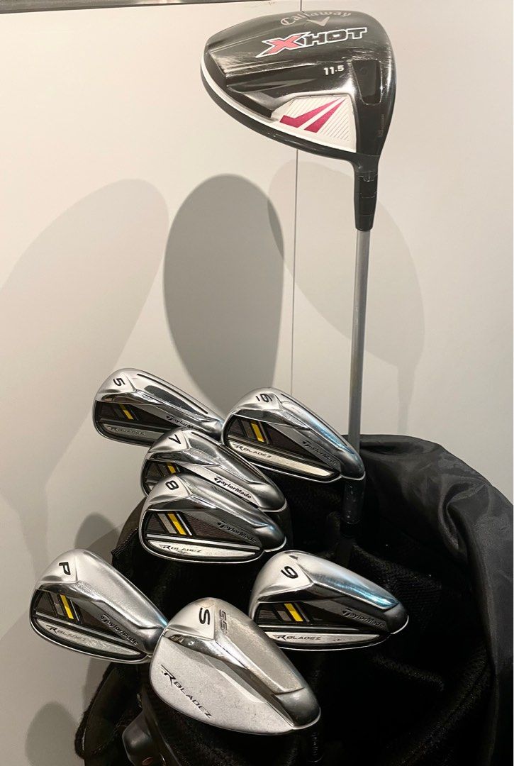 Ladies Golf Club Set with Callaway Driver Taylormade Iron set and Adidas Golf Bag