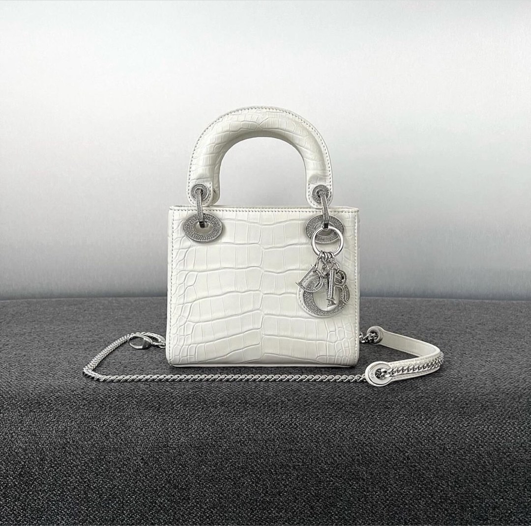 White croc mini best sale bag