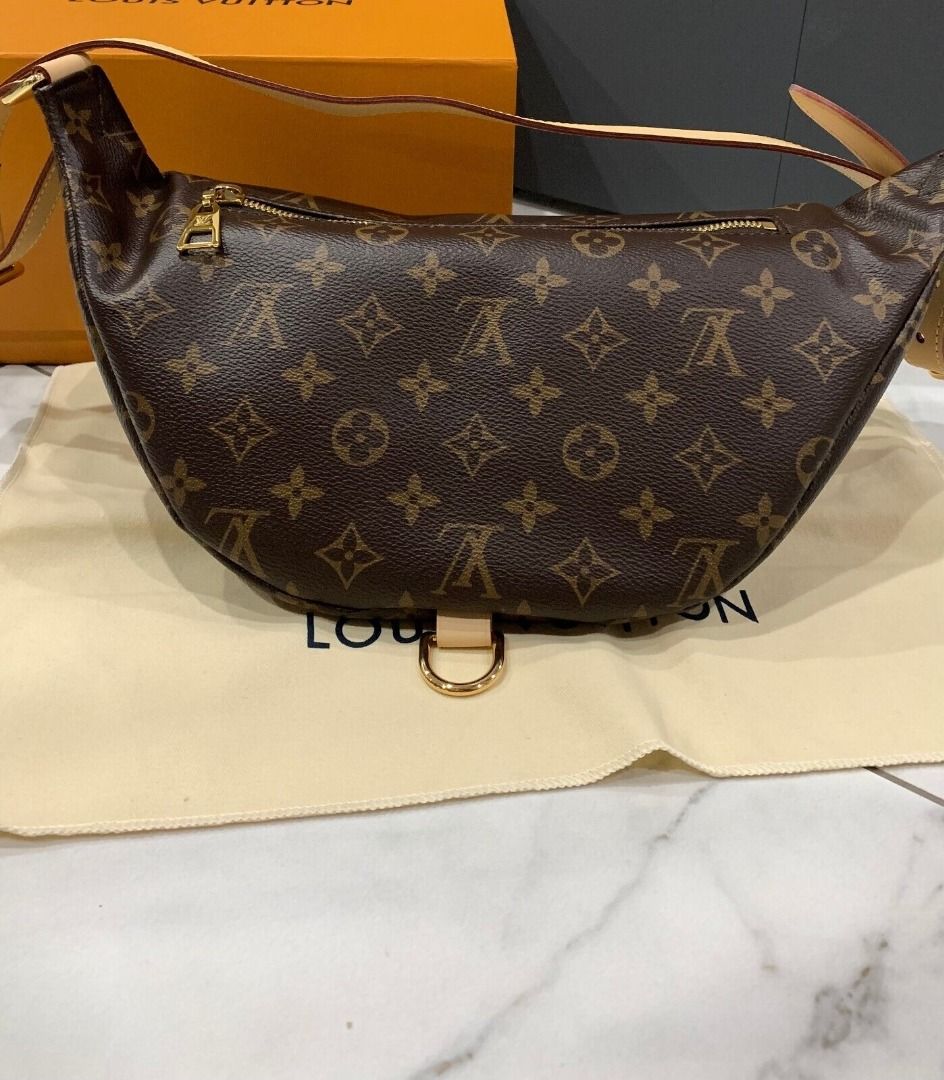 Louis+Vuitton+Bum+Bag+Black+Interior+Belt+Bag+Brown+Canvas for sale online